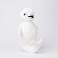 Baby Beluga Stuffed Animal Made from Recycled Plastic